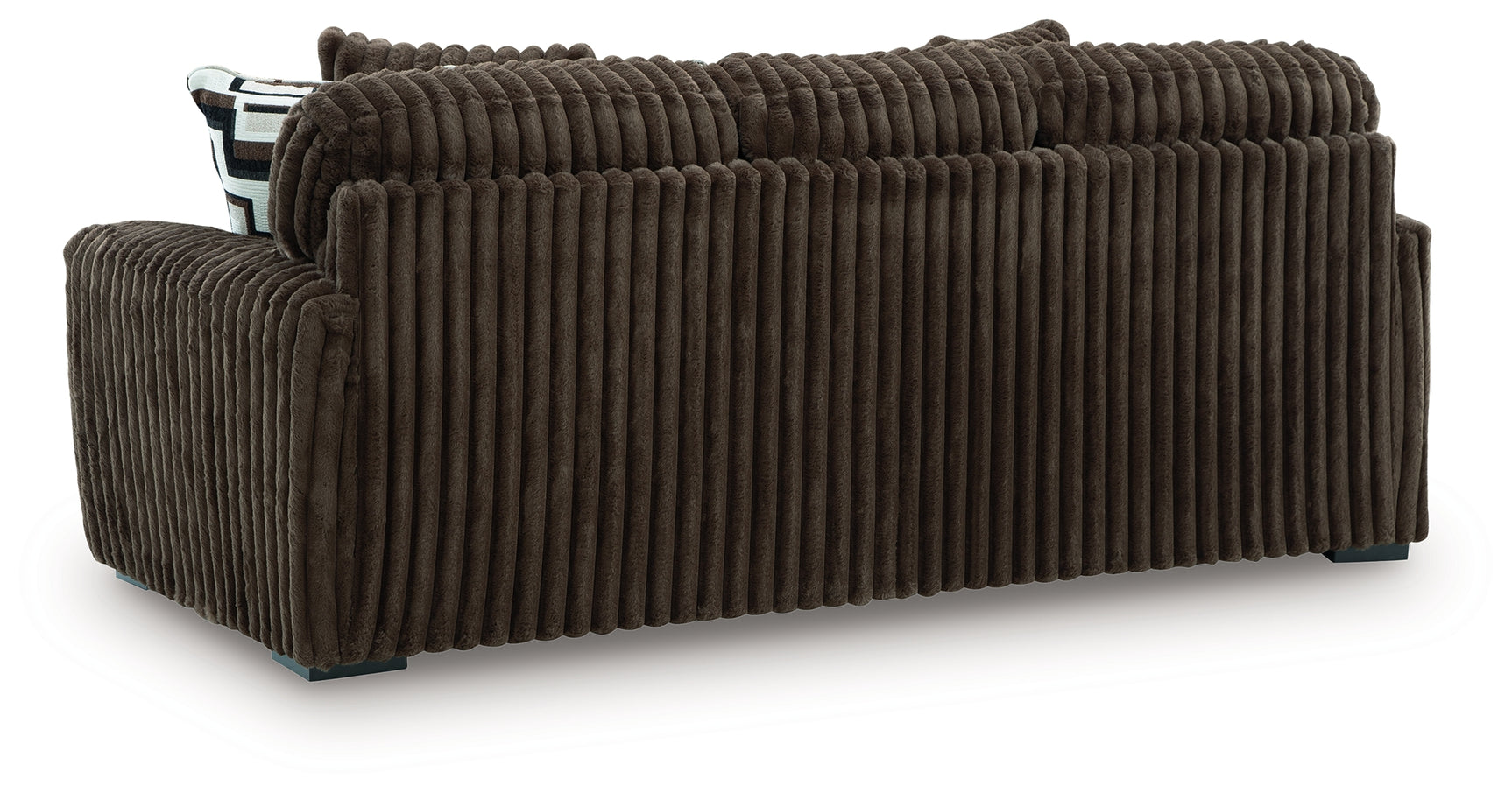 Midnight-Madness Chocolate Sofa back view showing frame