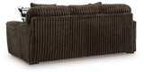 alternate side view of Midnight Madness Chocolate Sofa and Loveseat