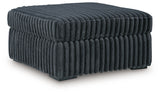 Midnight-Madness Gunmetal Velvet Oversized Accent Ottoman angled side view