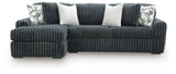 Alternate angle of Midnight-Madness Gunmetal 2-Piece Sectional Sofa with chaise