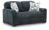 Side angle of Midnight Madness Gunmetal Sofa and Loveseat