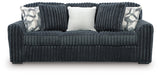 detail view of Midnight-Madness Gunmetal Velvet Sofa furniture