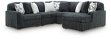Another main angle of Midnight-Madness Gunmetal 5-Piece Sectional with Chaise
