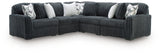 side view of Midnight-Madness Gunmetal 5-Piece Sectional sectional sofa
