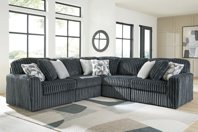 main view of Midnight-Madness Gunmetal 5-Piece Sectional sectional sofa