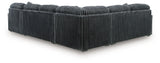 Detail close-up of Midnight-Madness Gunmetal 4-Piece Sectional sofa fabric and stitching