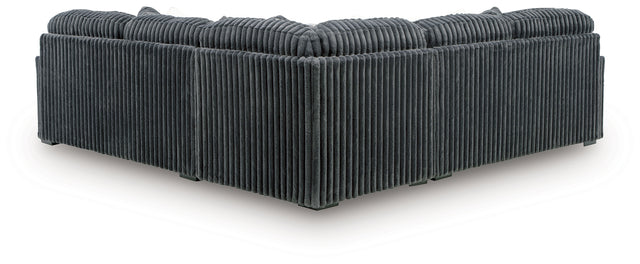 main view of Midnight-Madness Gunmetal 3-Piece Sectional sectional sofa