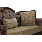 Side angle showing sofa arm and upholstery