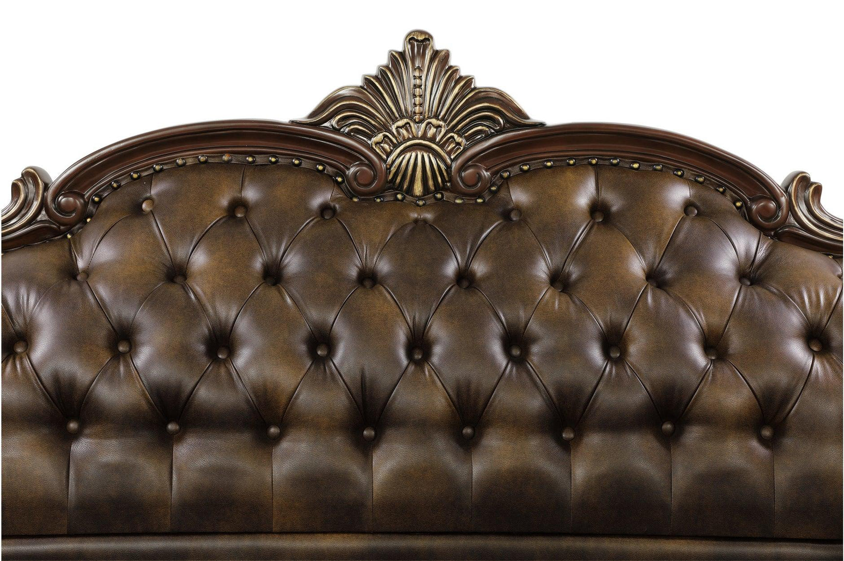 Detailed close-up of tufted cushions on Croydon living room set