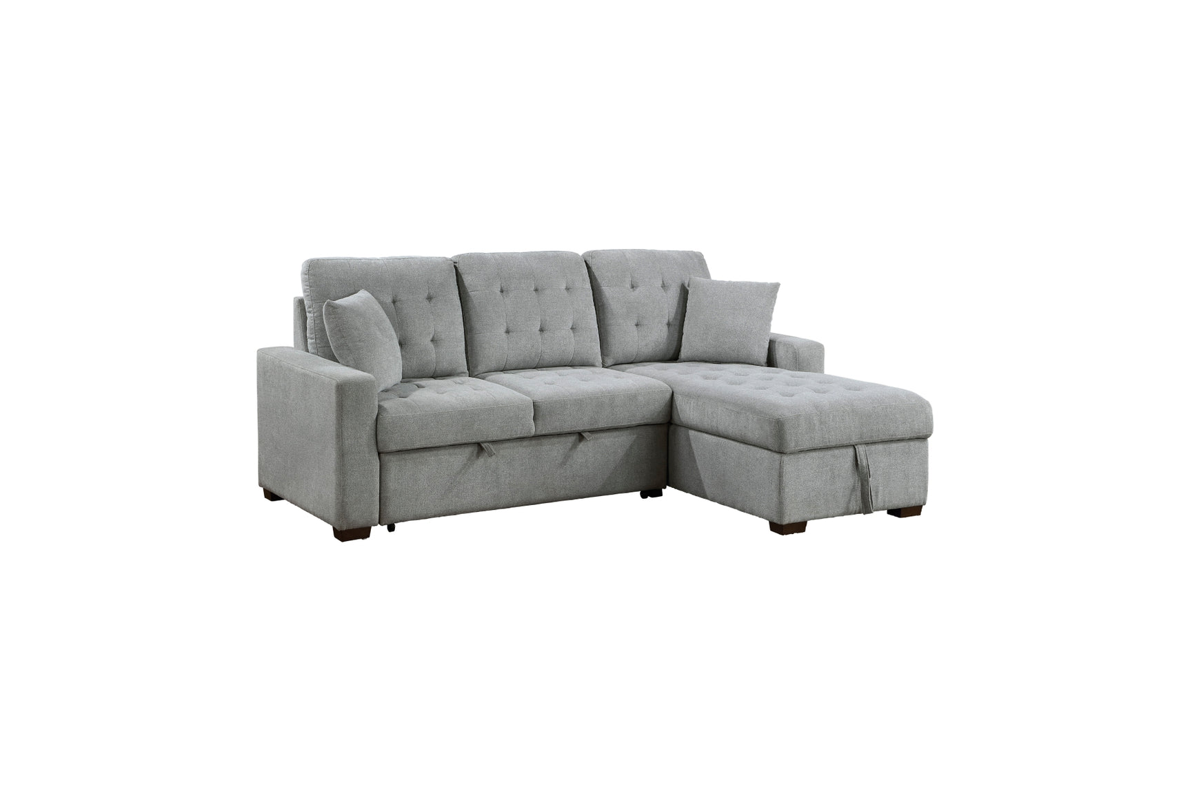 Close up of pull-out bed mechanism on Waitsfield Sectional