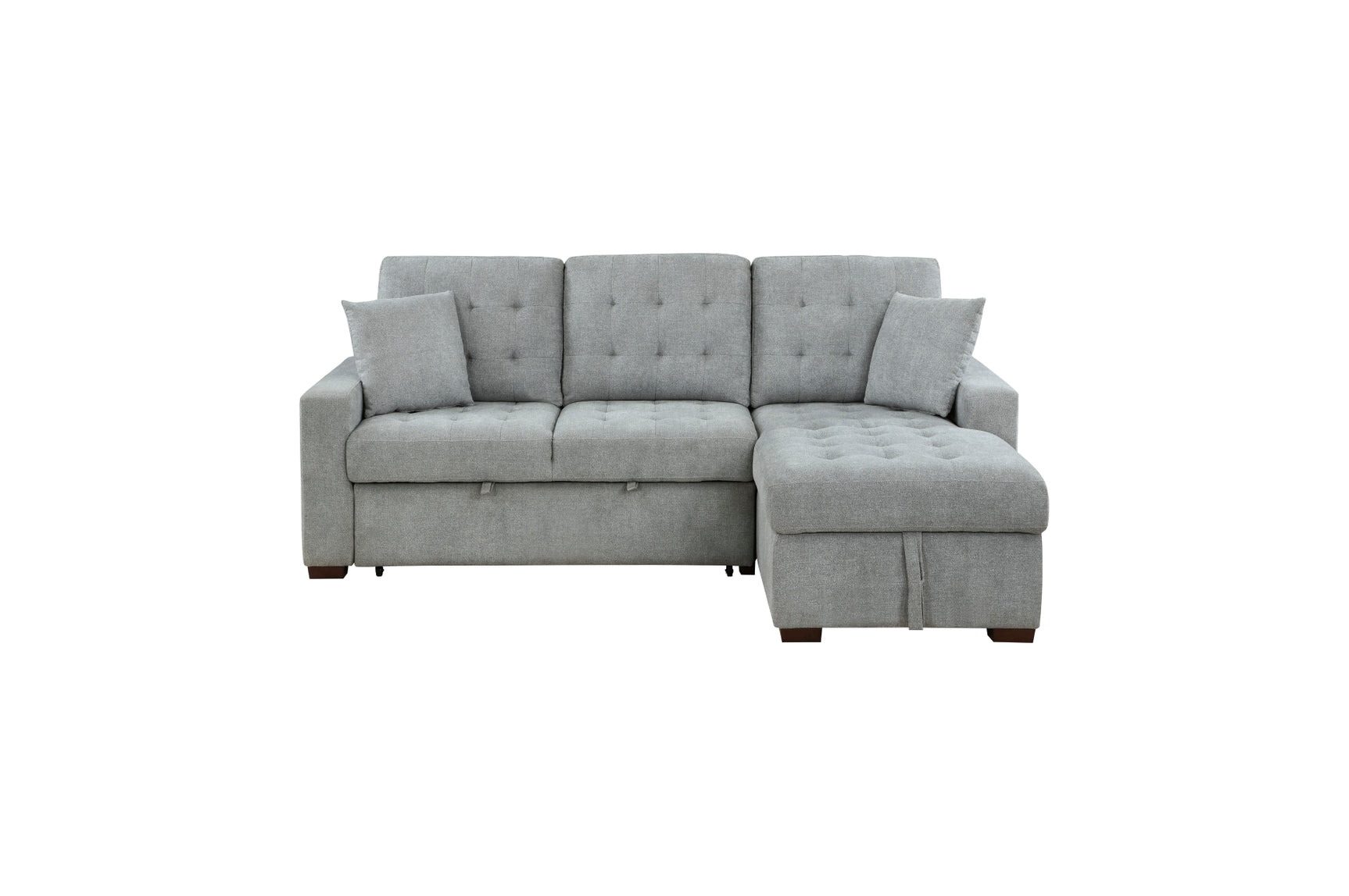 Room setting with Waitsfield Grey Velvet Sectional Sofa
