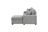 Detail of sectional sofa cushions and velvet fabric