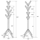 Back view of Margaret cappuccino finish coat rack