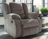 Tulen Gray Chenille Recliner - main front view