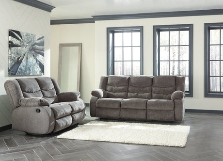 Tulen Gray loveseat front angle