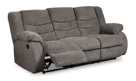 Reclining loveseat in extended position