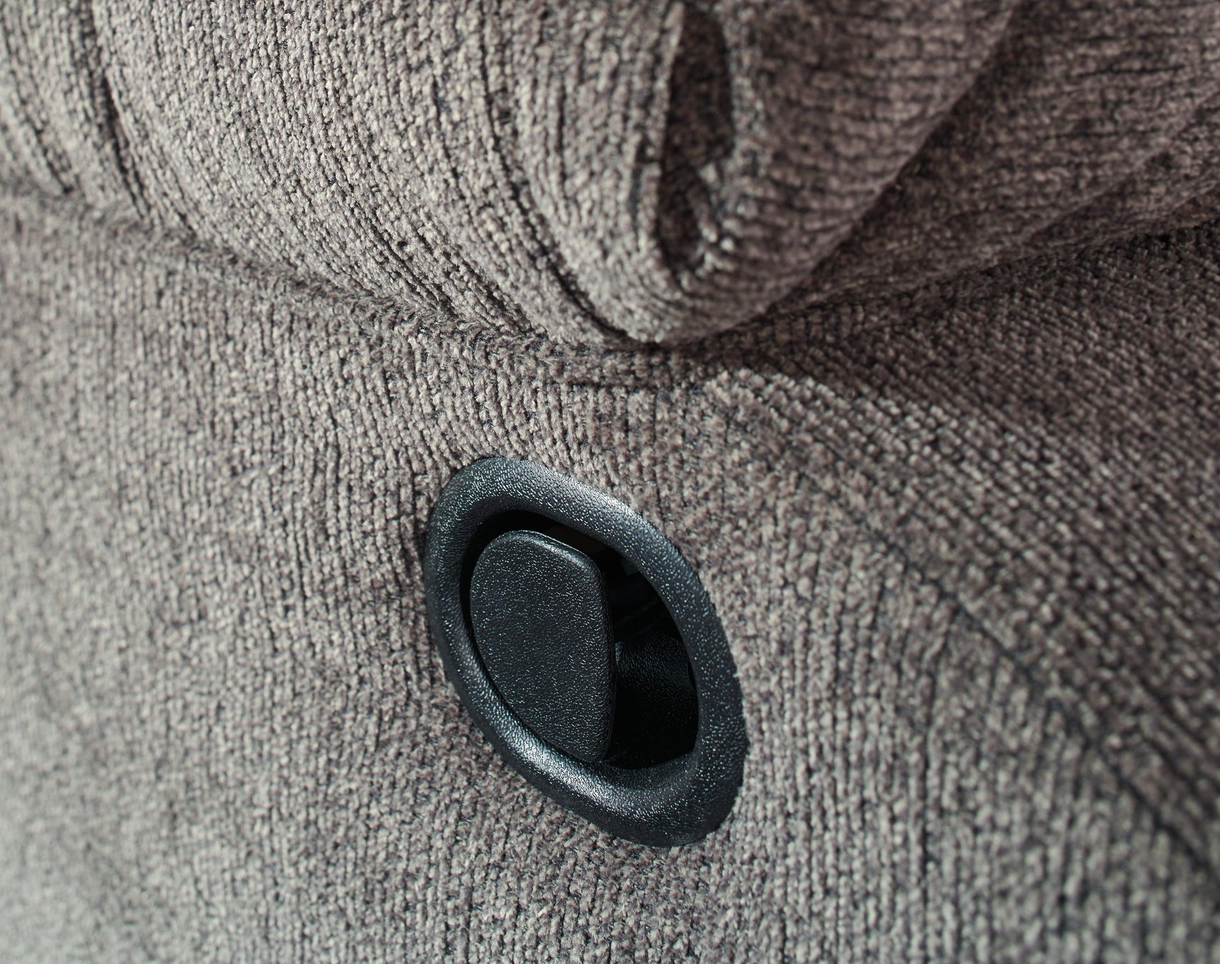 Tulen Gray Chenille Recliner - reclining angle view