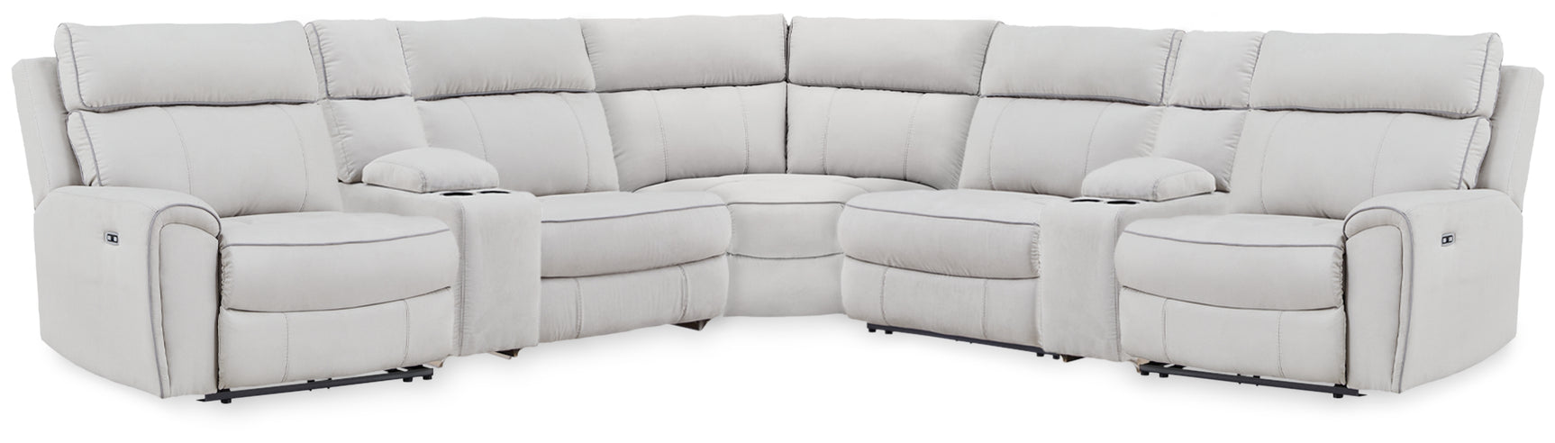 Left-arm facing power recliner section of the Social Pointe sectional