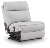 Social Pointe Pearl/Ash Chenille 7-Piece Reclining Sectional with Storage Consoles - image 2