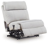 Side angle showing left-arm-facing power recliner with Easy View headrest
