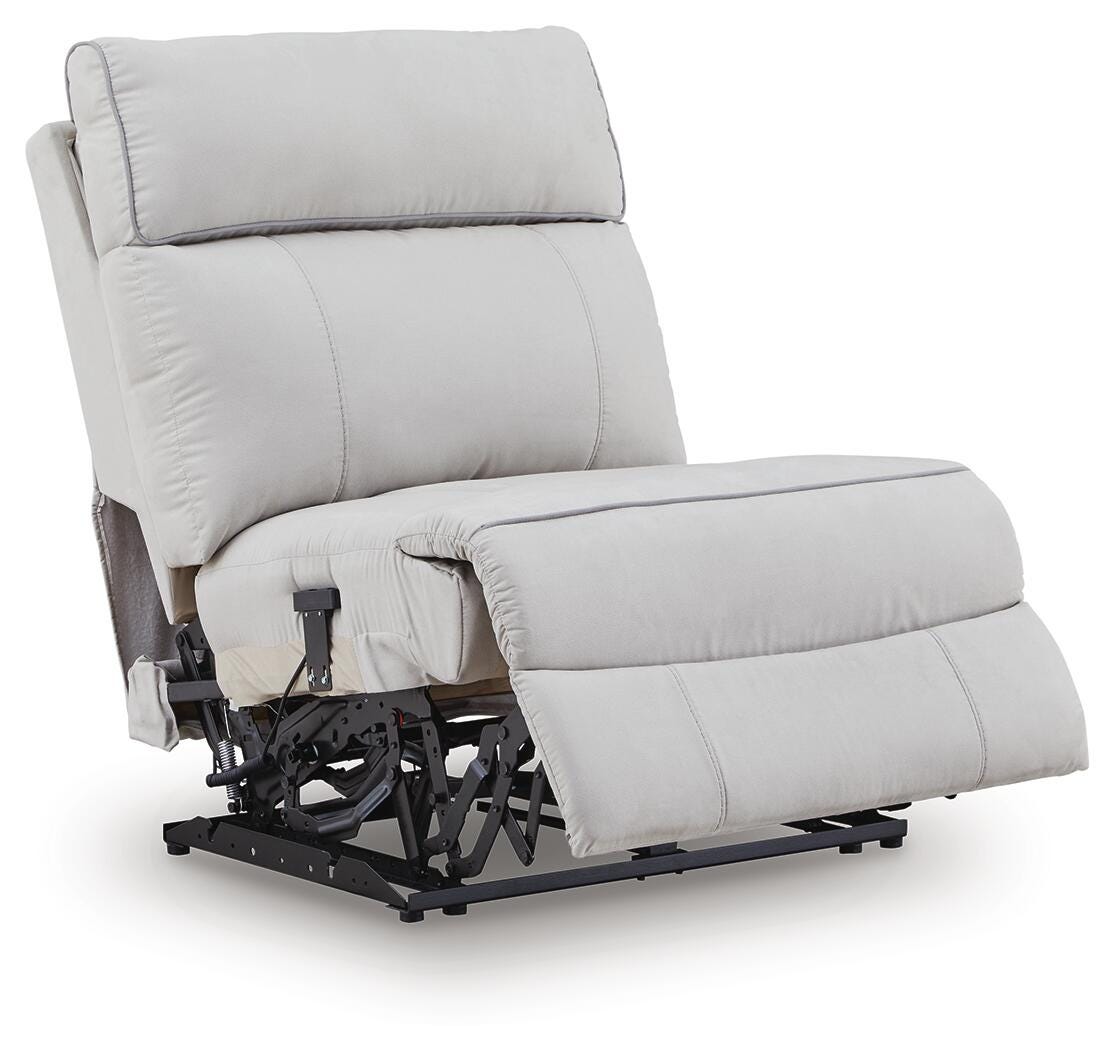 Social Pointe Pearl/Ash Chenille 7-Piece Reclining Sectional with Storage Consoles - image 3