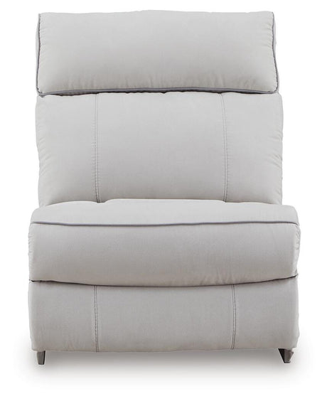 Social Pointe Pearl/Ash Chenille 7-Piece Reclining Sectional with Storage Consoles - image 4