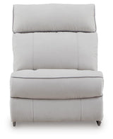 Social Pointe Pearl/Ash Chenille 5-Piece Power Reclining Sectional - image 2