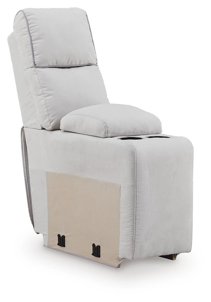 Social Pointe Pearl/Ash Chenille 5-Piece Power Reclining Sectional - image 4