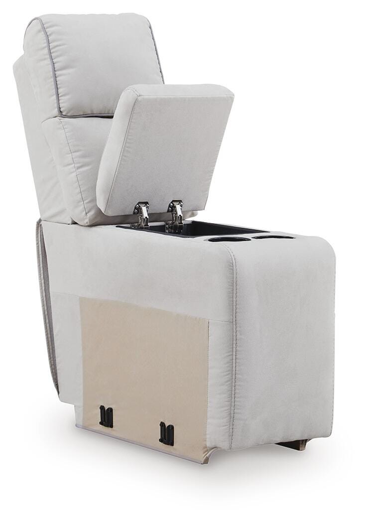 Social Pointe Pearl/Ash Chenille 5-Piece Power Reclining Sectional - image 5