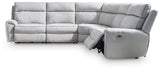 Left-arm facing power recliner detailed view