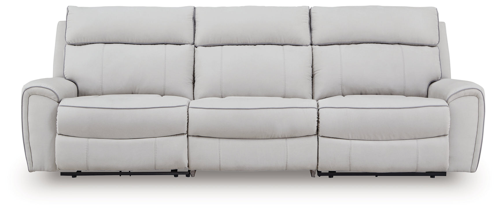 Left-arm facing power recliner detail of Social Pointe sectional