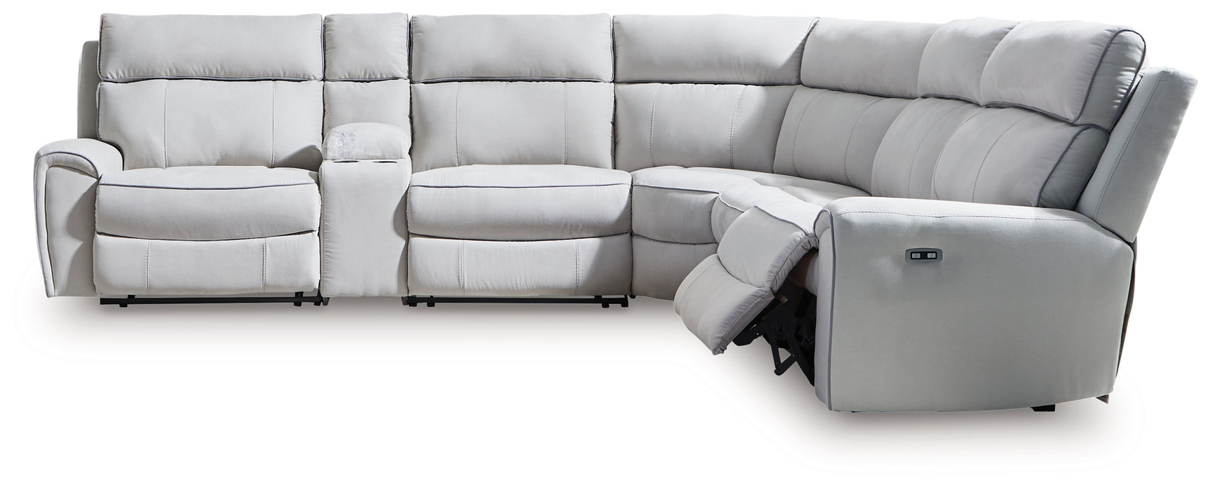 Social Pointe Power Reclining Sectional Side Angle View