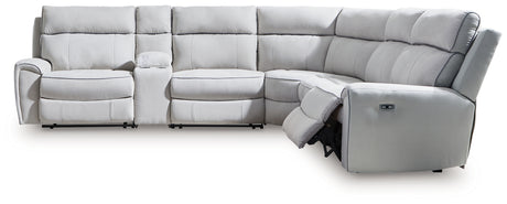 Social Pointe Power Reclining Sectional Side Angle View
