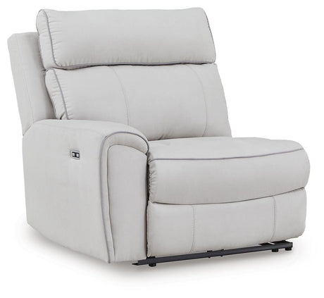 Social Pointe Pearl/Ash Chenille 5-Piece Power Reclining Sectional - image 6