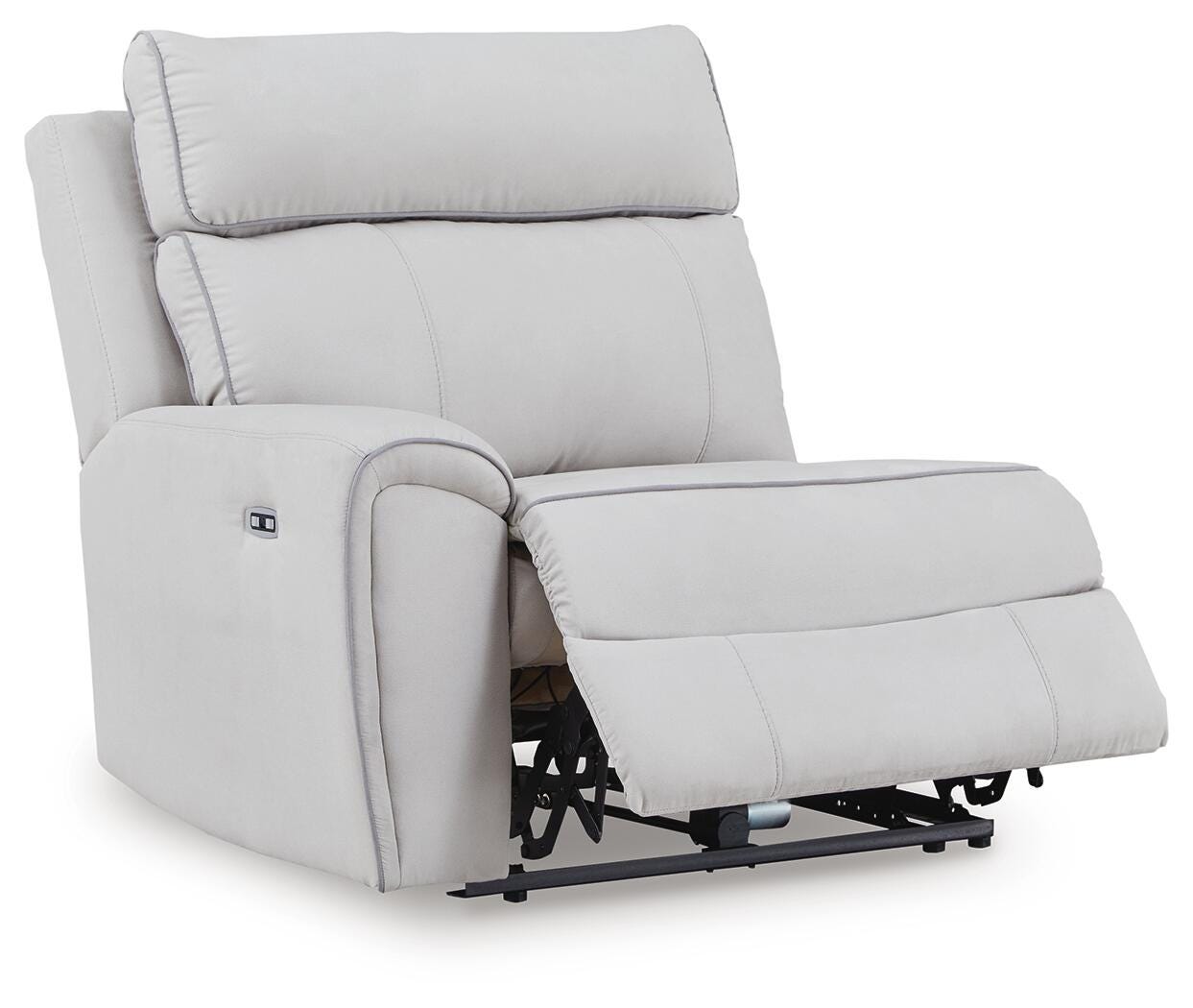 Social Pointe Pearl/Ash Chenille 5-Piece Power Reclining Sectional - image 7