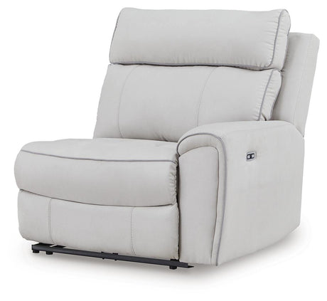 Social Pointe Pearl/Ash Chenille 5-Piece Power Reclining Sectional - image 8