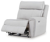 Social Pointe Pearl/Ash Chenille 5-Piece Power Reclining Sectional - image 9
