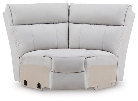 Social Pointe Pearl/Ash Chenille 7-Piece Reclining Sectional with Storage Consoles - image 12