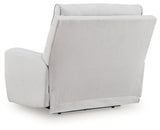 Social Pointe Pearl/Ash Chenille Power Recliner side profile
