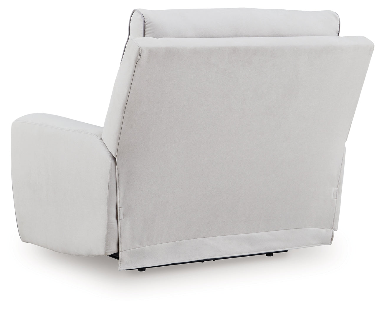 Social Pointe Pearl/Ash Chenille Power Recliner side profile