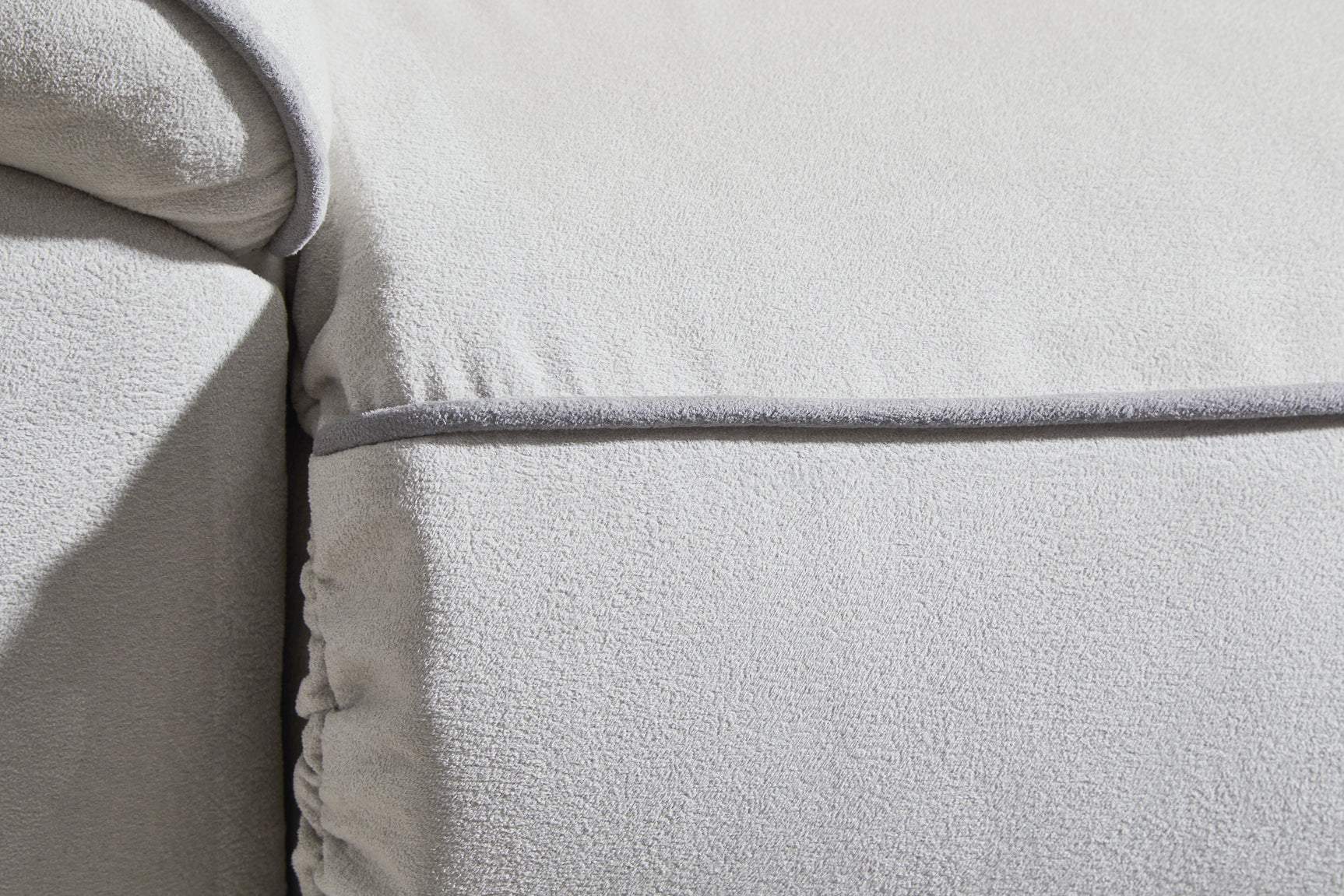 Detail of jumbo stitching on Social Pointe Power Recliner upholstery