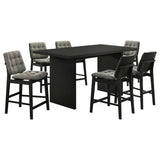 Decker 7-Piece 70-Inch Rectangular Counter Height Dining Set Grey and Black — product image 2