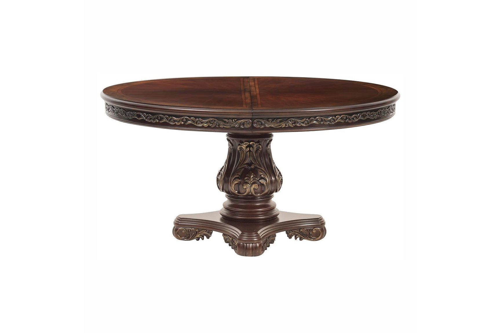 Deryn Park Cherry Modern Classic Traditional Solid Wood Upholstered Oval Dining Room Set - Ella Furniture