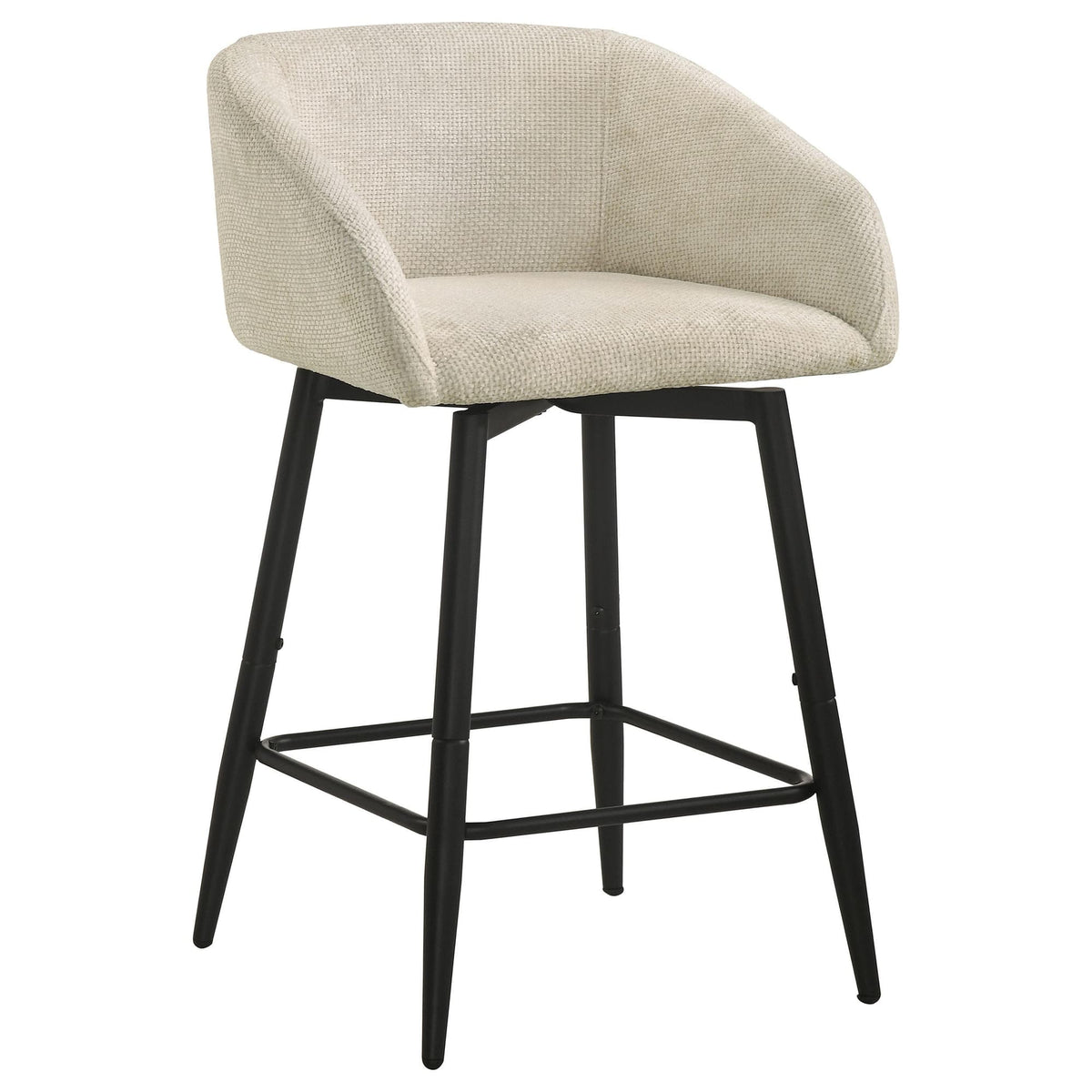 Rainer Cream Fabric Upholstered Swivel Counter Height Chair Set of 2 — product image 2