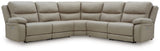 Power adjustable headrest detail on sectional