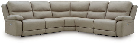 Power adjustable headrest detail on sectional