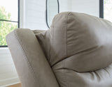 Extended footrest view on reclining sectional