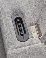 Audio speaker detail on Pewter recliner