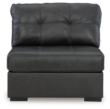 detail view of upholstery on Brindley Fog Pier sectional sofa
