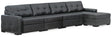 side view of Brindley Fog Pier 4-Piece Sectional Sofa with Ottoman